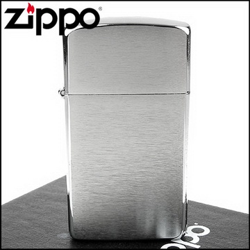 【ZIPPO】美系~拉絲打磨鍍鉻~銀色霧面打火機(窄版)