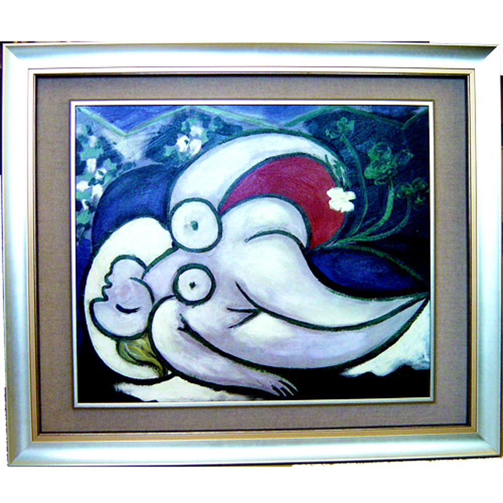 【精緻版】Pablo PICASSO布羅 畢卡索【躺著的女人】..大幅97x82cm