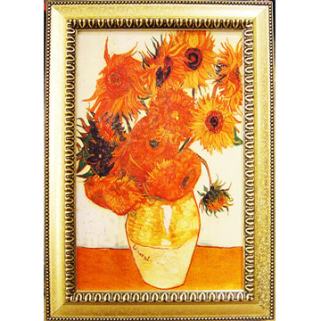 《向日葵》梵谷名畫(43x60cm)