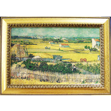 《麥田收割 豐收》梵谷名畫 The Harvest (Wheatfields) (60x43cm)