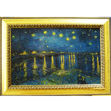 《隆河上的星夜》 梵谷Starry Night Over the Rhone(60x43cm )