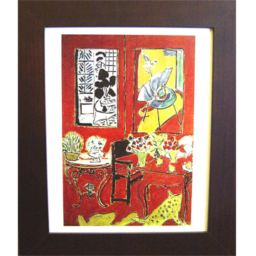 Matisse馬諦斯的抽象畫4~【紅色室內景】