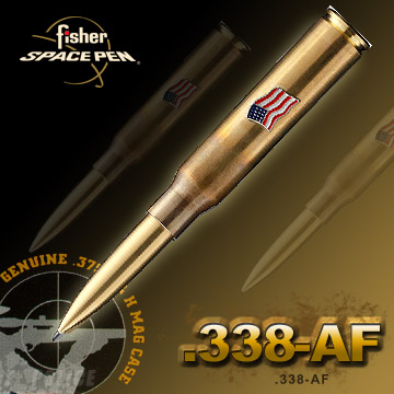 Fisher Cartridge Space Pen With American Flag 子彈造型太空筆