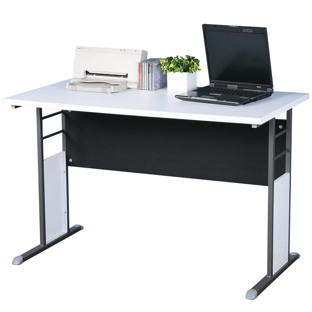 《創意美學》120cm時尚白色加厚桌面辦公桌/書桌/電腦桌