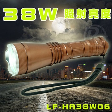 晶冠 38W亮度LED手電筒 LF-HA38W06