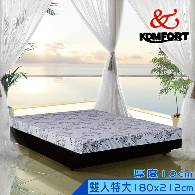 《Komfort》純天然雙人特大乳膠床墊(厚10cm)