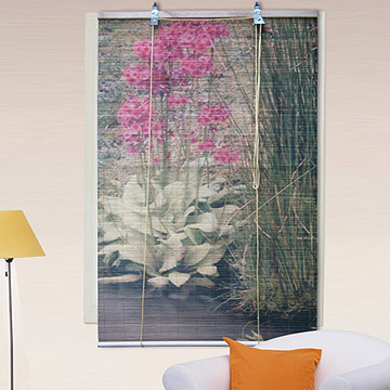 《花園》彩色天然竹捲簾(120x160cm)