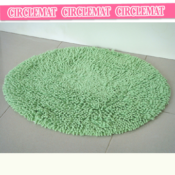 《純棉亮彩》超吸水圓形浴墊(抹茶綠)(60*60cm)