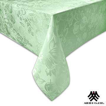 《M.B.H─水果花園》緹花防潑水桌巾(淺綠)(140x180cm)