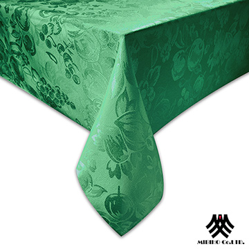 《M.B.H─水果花園》緹花防潑水桌巾(深綠)(140x180cm)