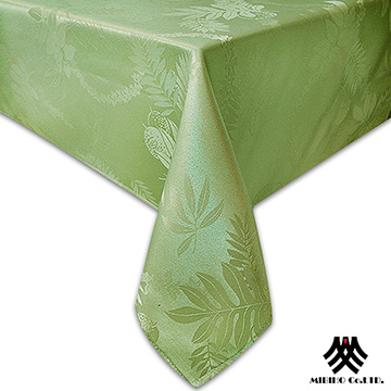 《M.B.H─夏威夷草》緹花防潑水桌巾(草綠)(140x230cm)