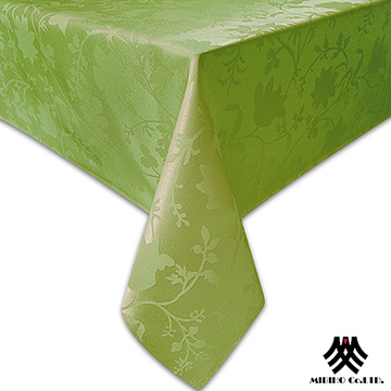《M.B.H─香水百合》緹花防潑水桌巾(綠)(140x180cm)
