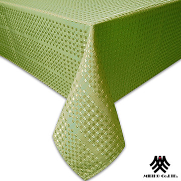 《M.B.H─莫卡小格》緹花防潑水桌巾(綠)(140x230cm)