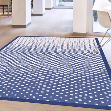 范登伯格-赫野曼花繪系列絲毯-點點(藍)-140x200cm
