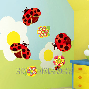 可愛瓢蟲造型立體壁飾貼LK-RCA0503