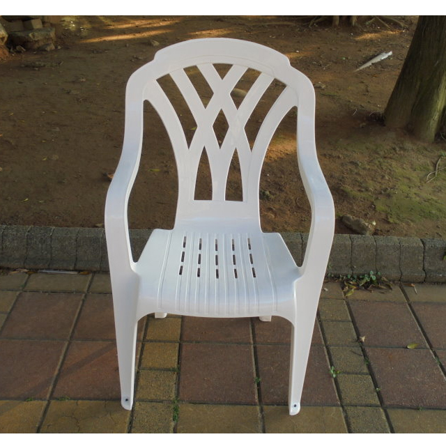 Brother兄弟牌《白色塑膠椅~抗UV紫外線~高背設計》4入裝
