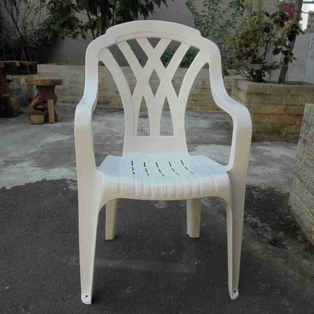 Brother兄弟牌《白色塑膠椅~抗UV紫外線~高背設計》2入裝