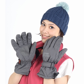 《SNOW TRAVEL》POLARTEC灰色保暖透氣雙層防風手套