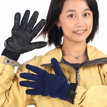 《SNOW TRAVEL》小羊皮WINDBLOC藍色防風保暖手套