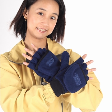《SNOW TRAVEL》WINDBLOC藍色防風保暖半指兩用手套