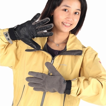 《SNOW TRAVEL》小羊皮WINDBLOC灰色防風保暖手套