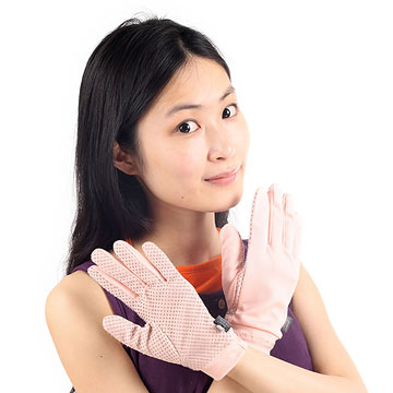 《SNOW TRAVEL》粉紅色抗UV止滑休閒手套(冰涼降溫科技材質)