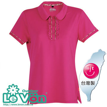 LV7271 女吸排抗UV短袖POLO衫(桃紅)