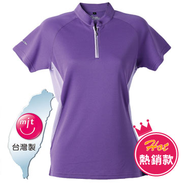 LV7282 女吸排抗UV短袖POLO衫(蘭紫)