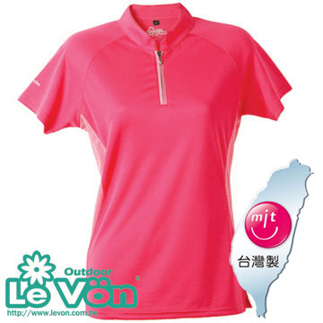 LV7283 女吸排抗UV短袖POLO衫(薔薇紅)