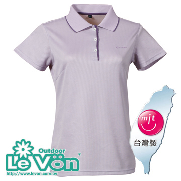 LV7321 女吸排抗UV短袖POLO衫(淺紫/紫)