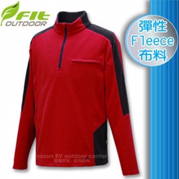 維特 FIT 男新款 雙刷雙搖保暖上衣 FW1106 酒紅色