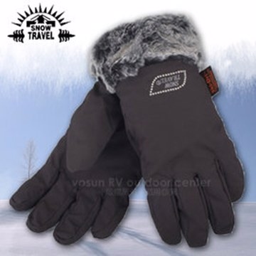 SNOW TRAVEL 英國進口 Ski-Dri 水鑽 防水透氣保暖手套_ AR-56 黑