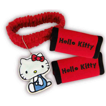Hello Kitty兜風紅系列-照後鏡套 +把手套