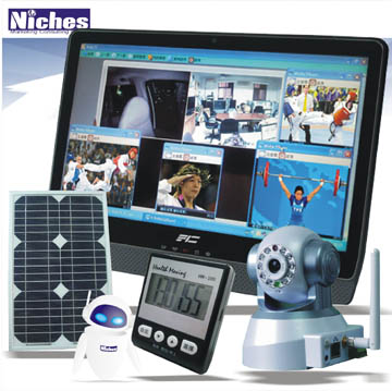 Niches VIS雲端行車紀錄防盗監控系統含太陽能板及FIC平板及健康管理（白）