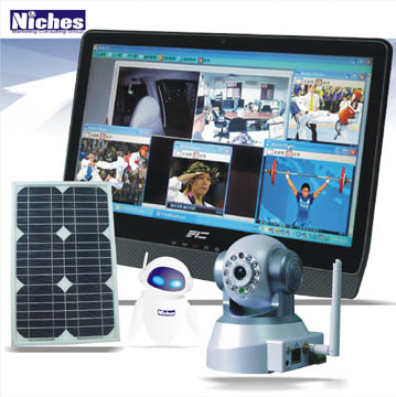 Niches VIS雲端行車紀錄防盗監控系統含太陽能板及FIC平板（銀白）