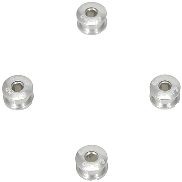 【GIZMO】CNC 精削7075AL-T6輕量化鋁合金大齒盤時尚螺絲 (4孔、單齒盤) (陽極銀)