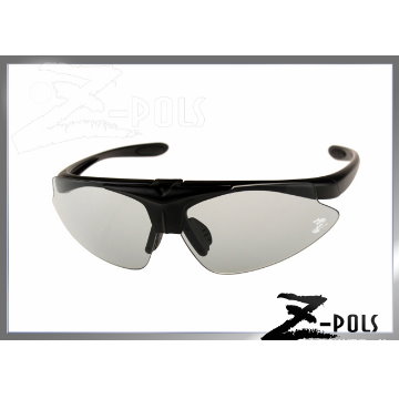 【Z-POLS頂級3秒變色鏡片款】專業級可掀式可配度霧面黑款UV400超感光運動眼鏡,加碼贈多樣配件!