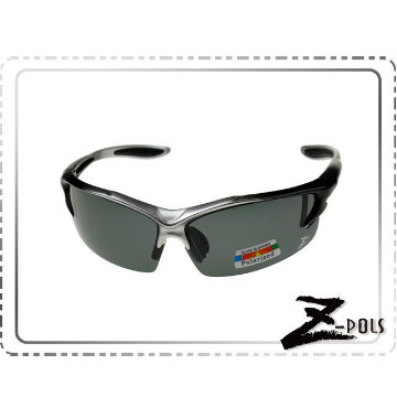 【Z-POLS 極緻顛峰銀黑雙漸帥氣款】搭載美國寶麗來頂級100%偏光運動款太陽眼鏡，全新上市!