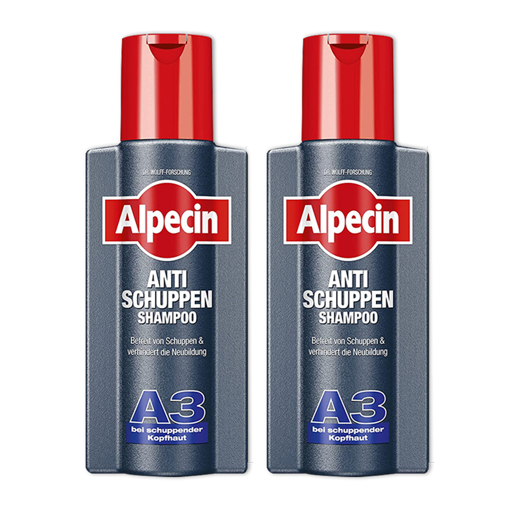 (2瓶)德國Alpecin-咖啡因洗髮凝露-A3抗皮屑250ml/黑瓶