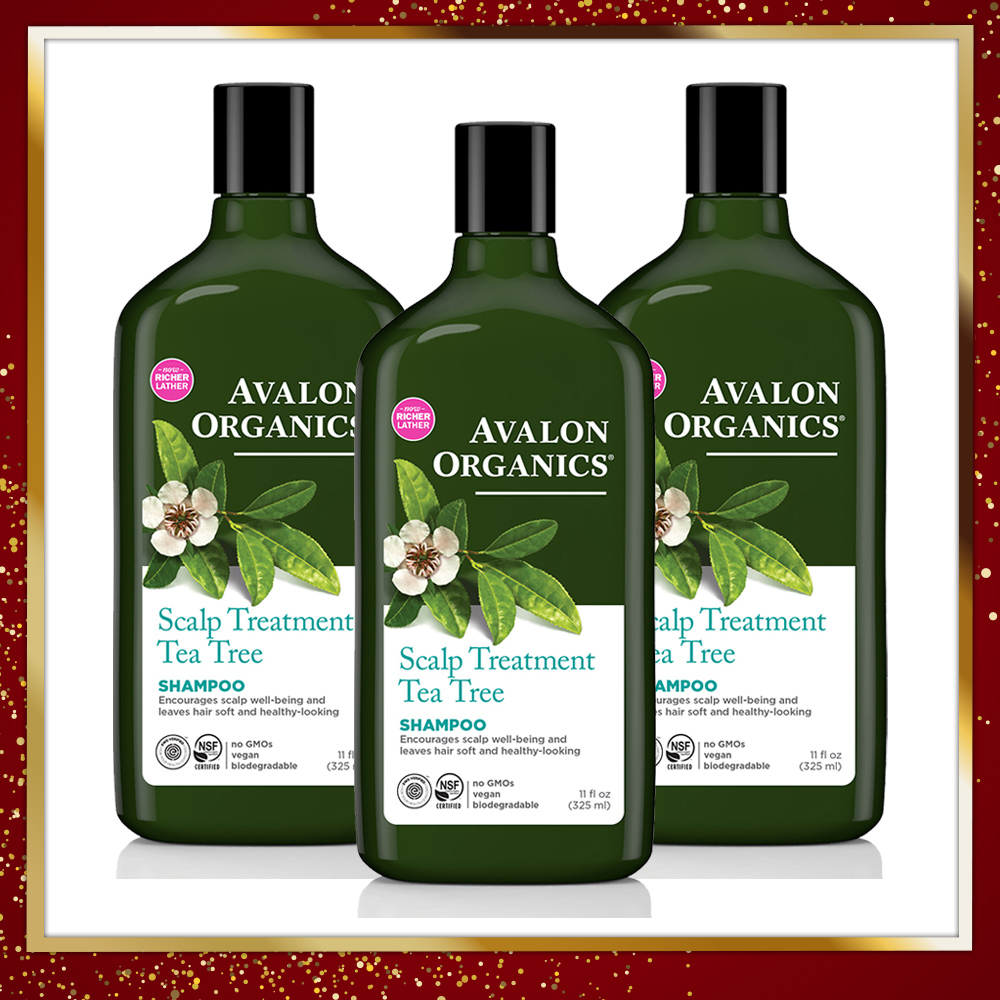 AVALON ORGANICS 茶樹頭皮調理精油洗髮精325ml/11ozx3入