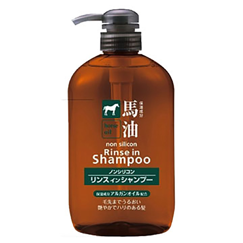 日本熊野二合一馬油無矽靈洗潤髮精600ML