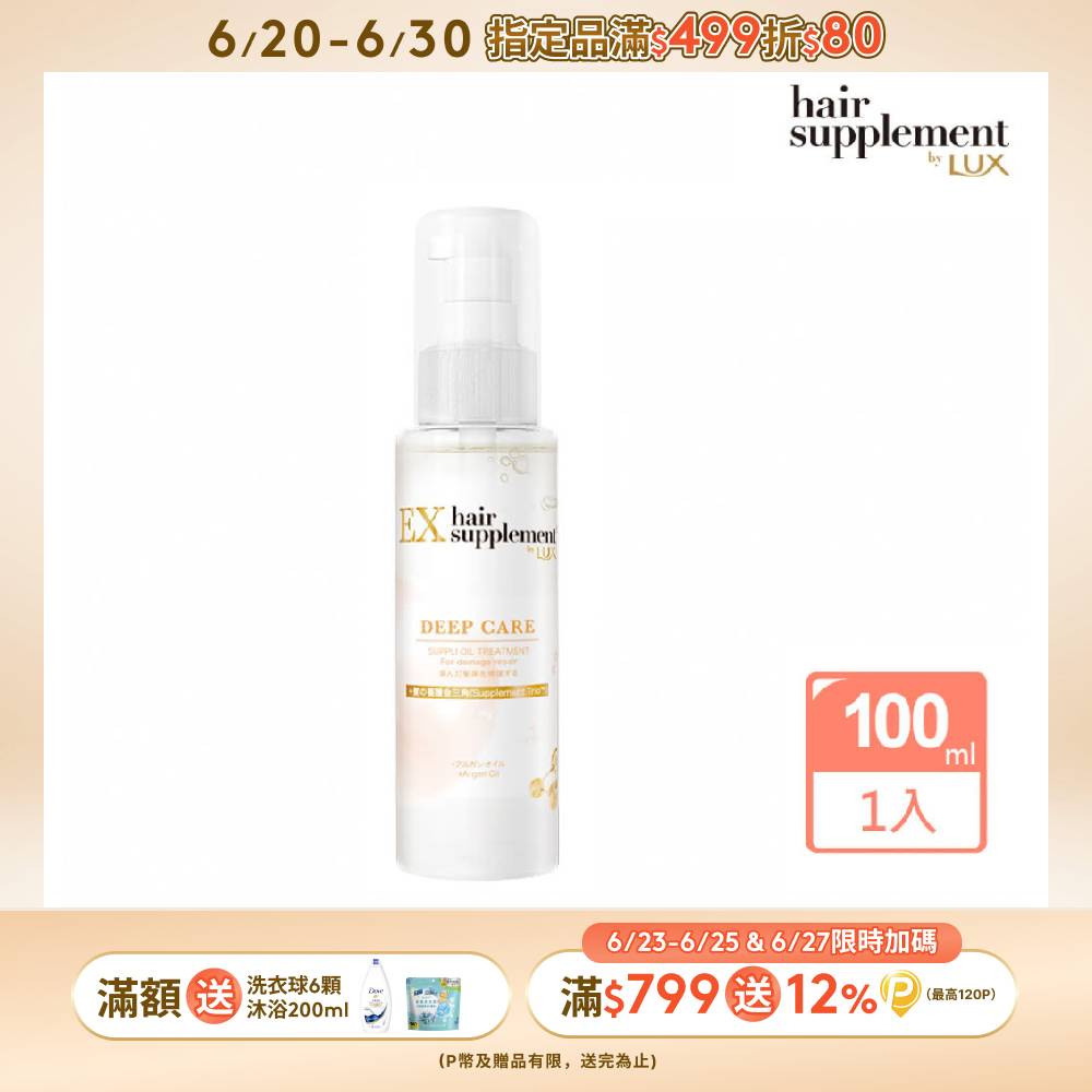 LUX麗仕 新髮的補給 摩洛哥堅果油修護髮油 100ML