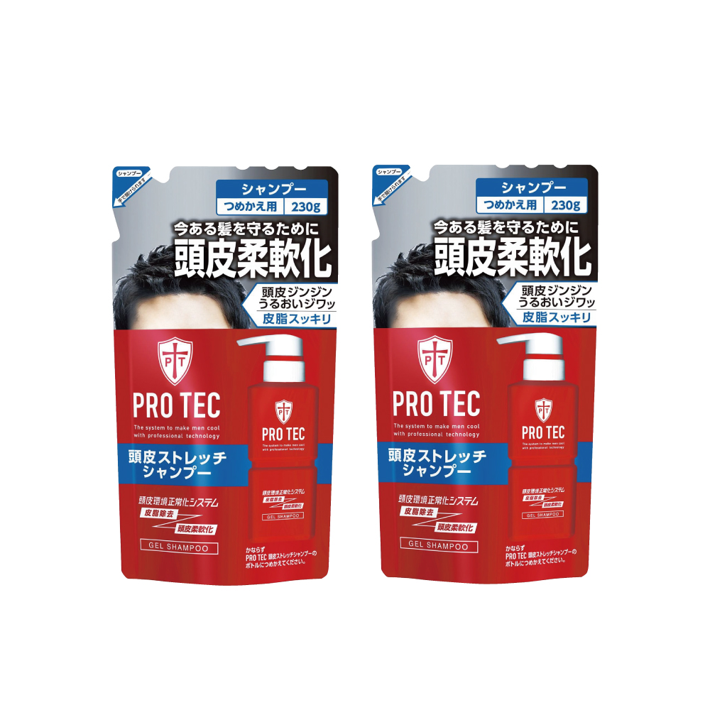 (2袋)日本LION獅王-PRO TEC頭皮柔軟涼感洗髮精補充包230g/袋