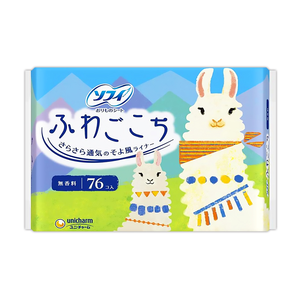 日本sofy柔膚透氣護墊-無香76入/14cm