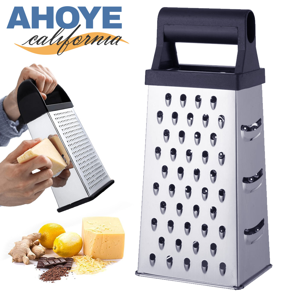 【Ahoye】四面型不鏽鋼刨絲切菜器 (刨絲器 切菜器 切菜機 切絲器 切片器)
