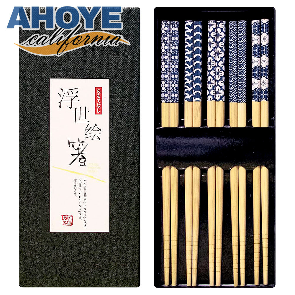 【Ahoye】日式天然竹筷 5雙入 (筷子 竹筷子 日本筷子)