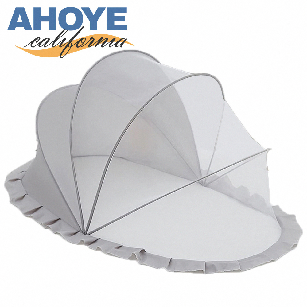 【AHOYE】可摺疊便攜式全罩嬰兒蚊帳 0-4歲試用 (蒙古包 摺疊蚊帳)