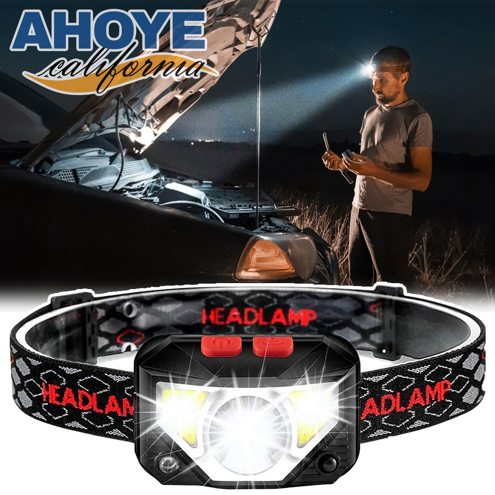 【AHOYE】8種模式防水自動感應頭燈 (探照燈 露營燈 登山燈 釣魚燈)