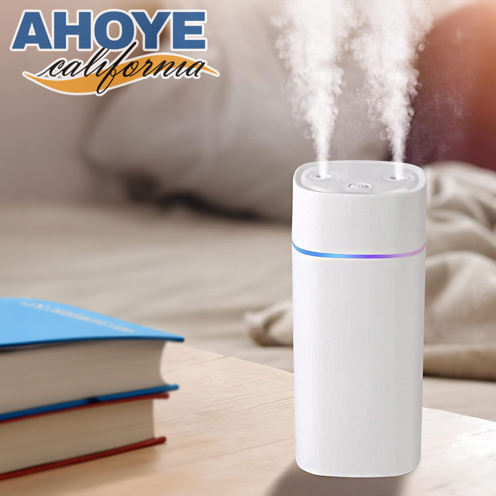 【AHOYE】雙頭噴霧水氧機USB充電納米霧化加濕器 (霧化機 加濕機 薰香機)