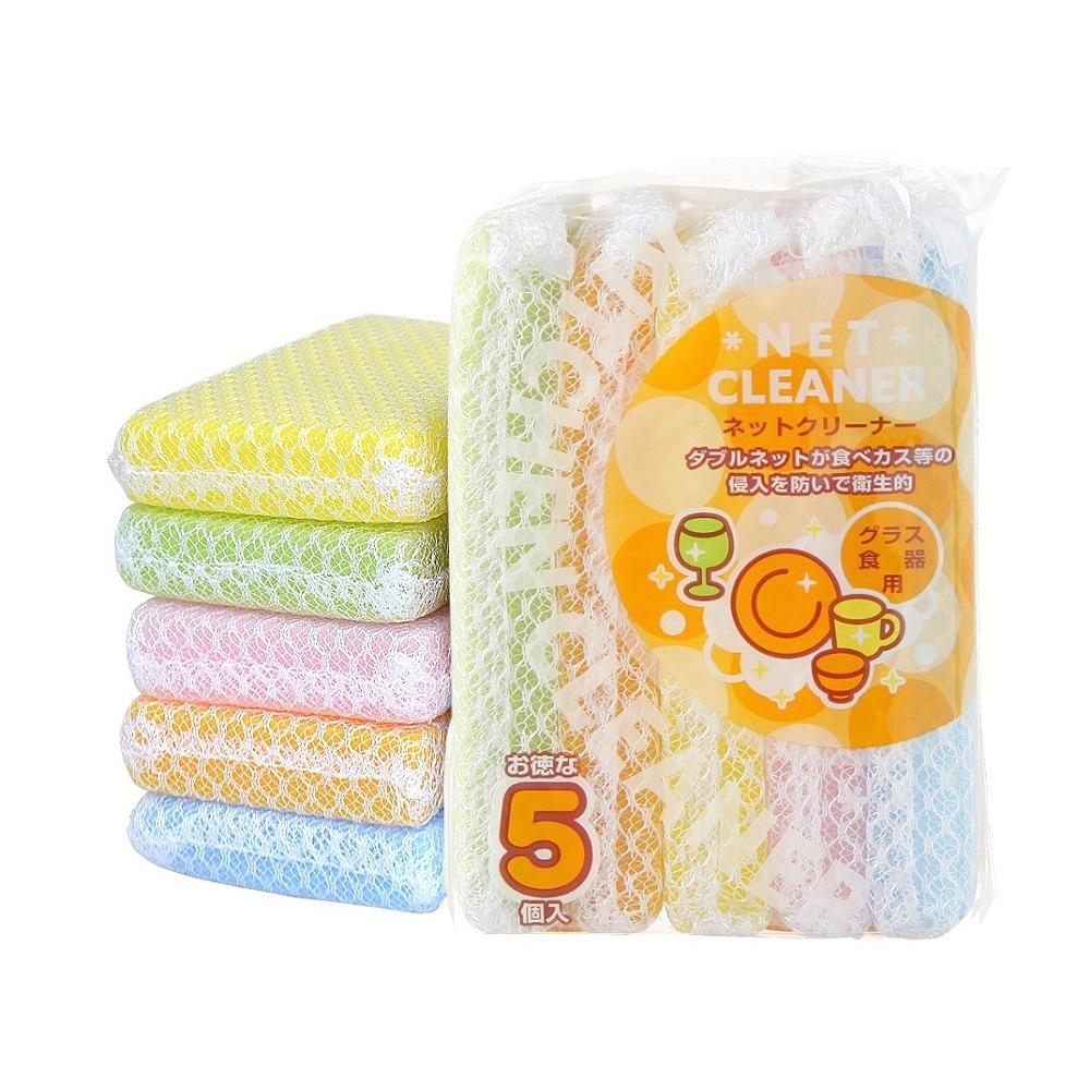 日本aisen免洗劑5入網層海棉刷 (4包裝)